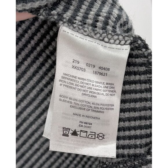 Columbia Cascade George Black &‎ Gray Waffle Knit Long Sleeve Crew Shirt Sz M - Picture 5 of 9